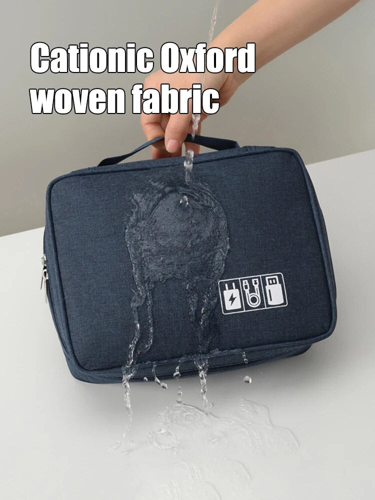 Multi-functional Digital Bag, Data Cable, Headphones, Hard Drive, Power Supply, Electronic Accessory Storage