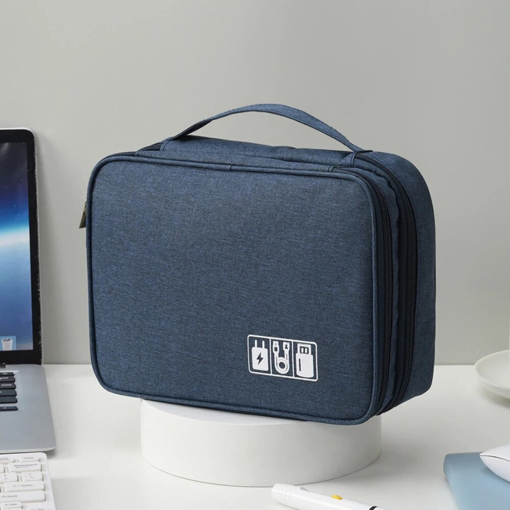 Multi-functional Digital Bag, Data Cable, Headphones, Hard Drive, Power Supply, Electronic Accessory Storage