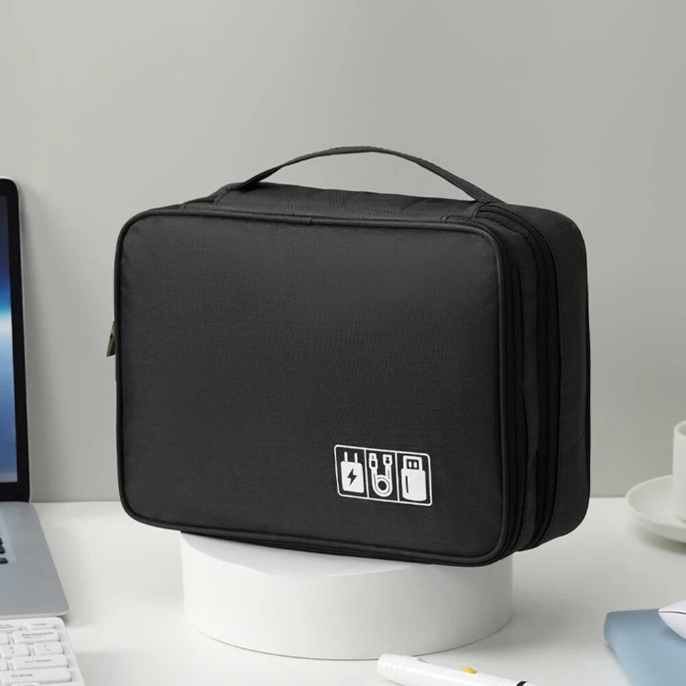 Multi-functional Digital Bag, Data Cable, Headphones, Hard Drive, Power Supply, Electronic Accessory Storage