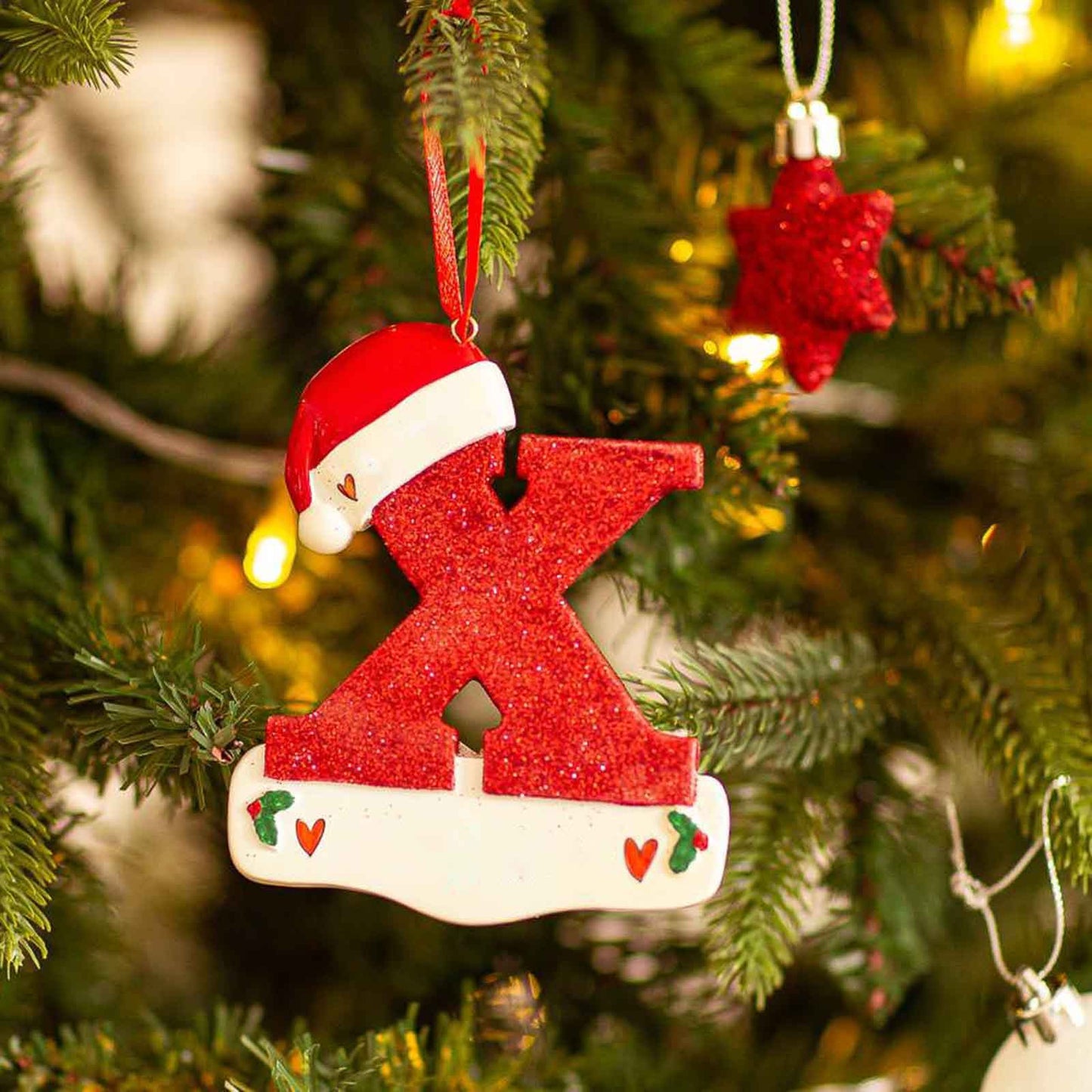 Christmas Tree Decoration Letter Pendant DIY Xmas Holiday Acrylic Ornament For Home Decor 7
