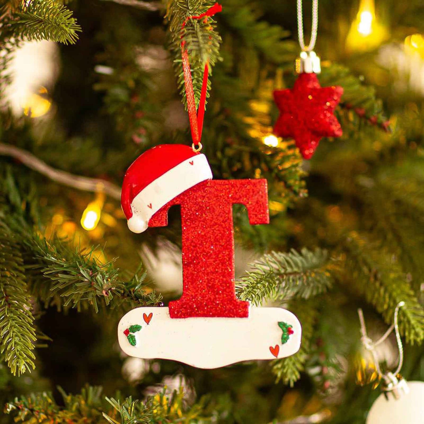Christmas Tree Decoration Letter Pendant DIY Xmas Holiday Acrylic Ornament For Home Decor 8