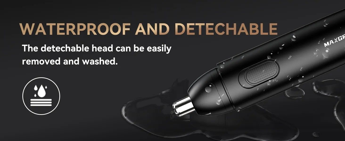 MAXGROOM Precision Rechargeable Nose  Ear Hair Trimmer 3