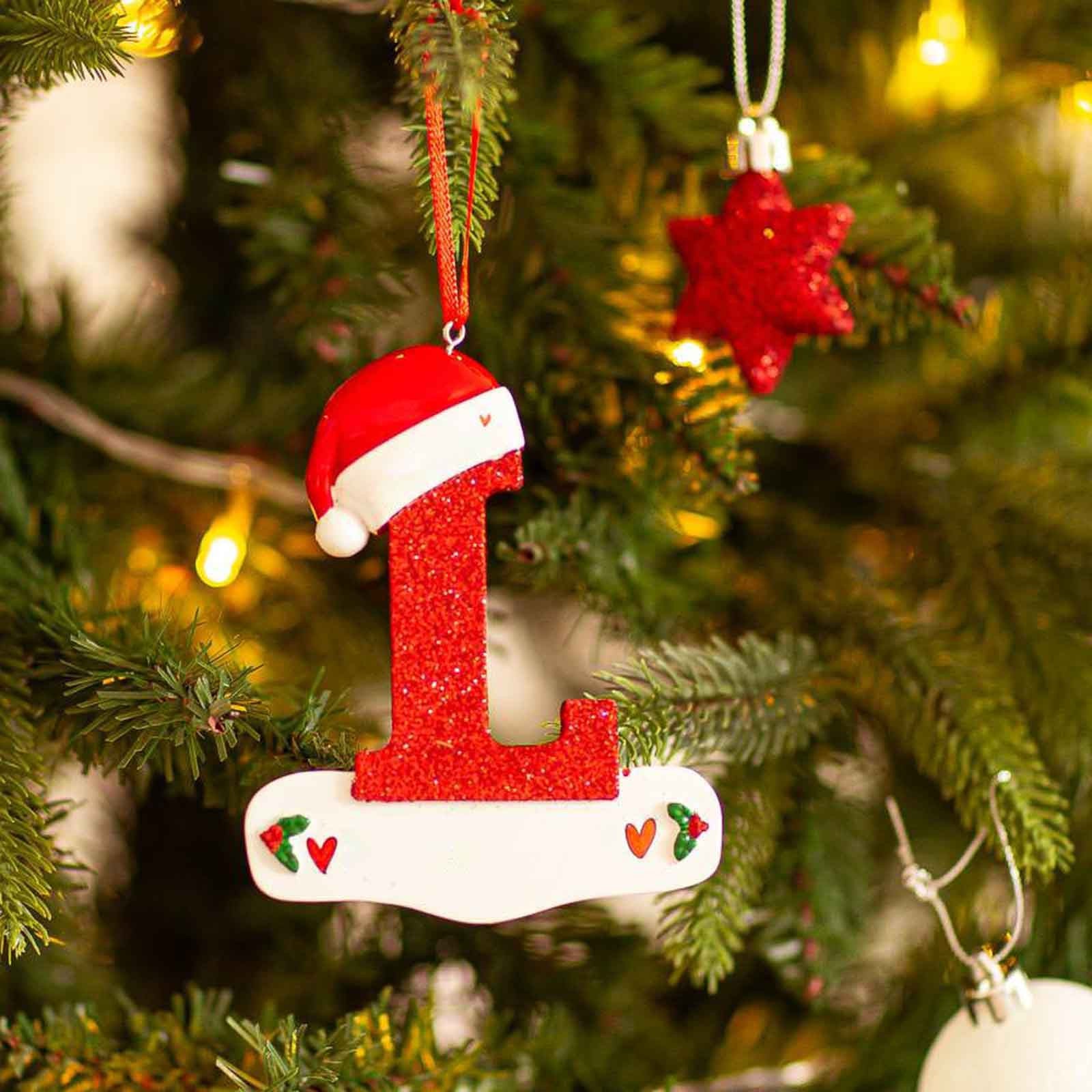 Christmas Tree Decoration Letter Pendant DIY Xmas Holiday Acrylic Ornament For Home Decor 28