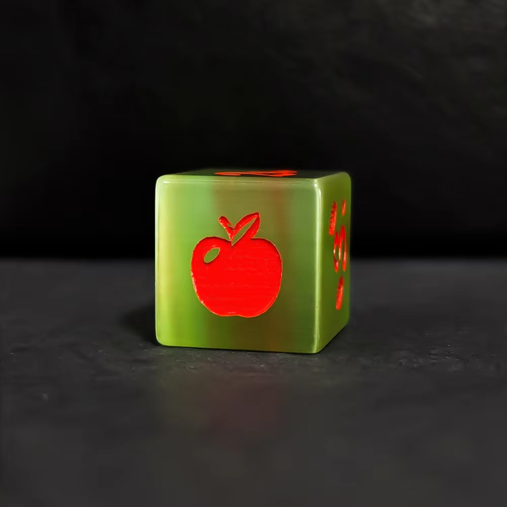 Sided Dice Cube, Game Dice, Glass Apple Desktop Chessboard, Entertainment Toys