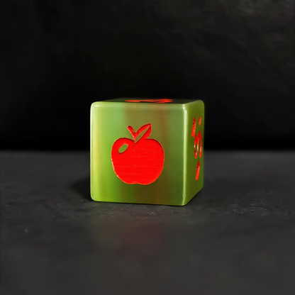 Sided Dice Cube, Game Dice, Glass Apple Desktop Chessboard, Entertainment Toys