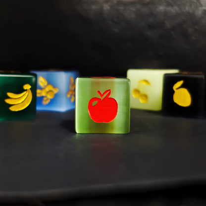 Sided Dice Cube Game Dice Glass Apple Desktop Chessboard Entertainment Toys 2