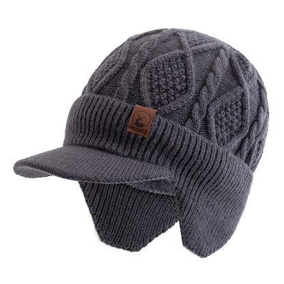 Warm Earflap Cap Stylish Unisex Beanie Hat Plush Fur Lined Winter Hat for Ski Sports Outdoors