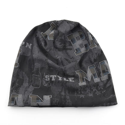 Foam Letter Printing Hats Men Vintage Distressed Tie-dye Beanie Women Skullies Beanies Winter Warm Spring Fall Hats