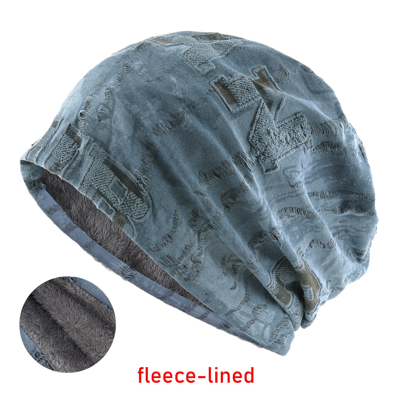 Foam Letter Printing Hats Men Vintage Distressed Tie-dye Beanie Women Skullies Beanies Winter Warm Spring Fall Hats