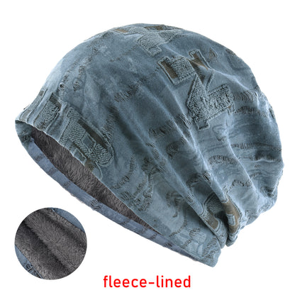 Foam Letter Printing Hats Men Vintage Distressed Tie-dye Beanie Women Skullies Beanies Winter Warm Spring Fall Hats