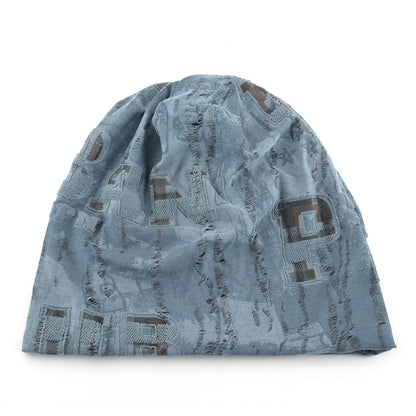 Foam Letter Printing Hats Men Vintage Distressed Tie-dye Beanie Women Skullies Beanies Winter Warm Spring Fall Hats