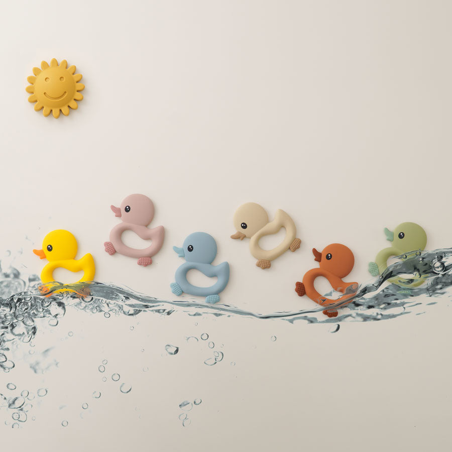 Silicone Cartoon Duck Baby Teether Toys BPA Free Teether For Baby Soft Baby Accessories Teething Ch 5