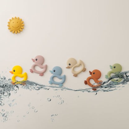 Silicone Cartoon Duck Baby Teether Toys BPA Free Teether For Baby Soft Baby Accessories Teething Ch 5