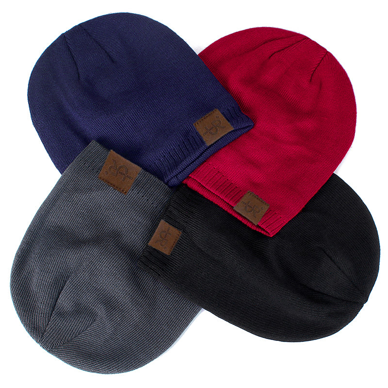 Solid Color Knitted Hats For Men And Women Unisex Labal Winter Beanie Cap Outdoor Sports Hat With F 2