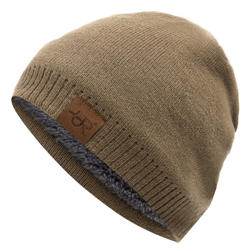 Solid Color Knitted Hats For Men And Women Unisex Labal Winter Beanie Cap Outdoor Sports Hat With F 6