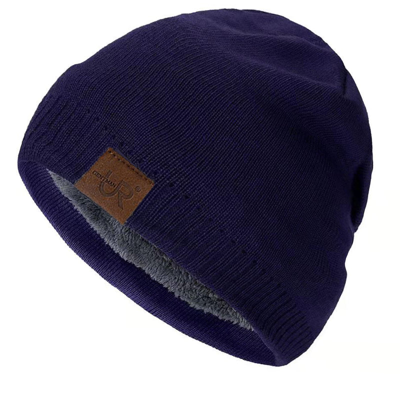 Solid Color Knitted Hats For Men And Women Unisex Labal Winter Beanie Cap Outdoor Sports Hat With F 8