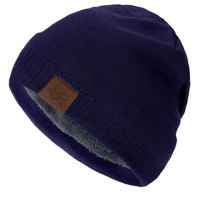 Solid Color Knitted Hats For Men And Women Unisex Labal Winter Beanie Cap Outdoor Sports Hat With F 8