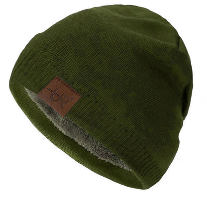 Solid Color Knitted Hats For Men And Women Unisex Labal Winter Beanie Cap Outdoor Sports Hat With F 9