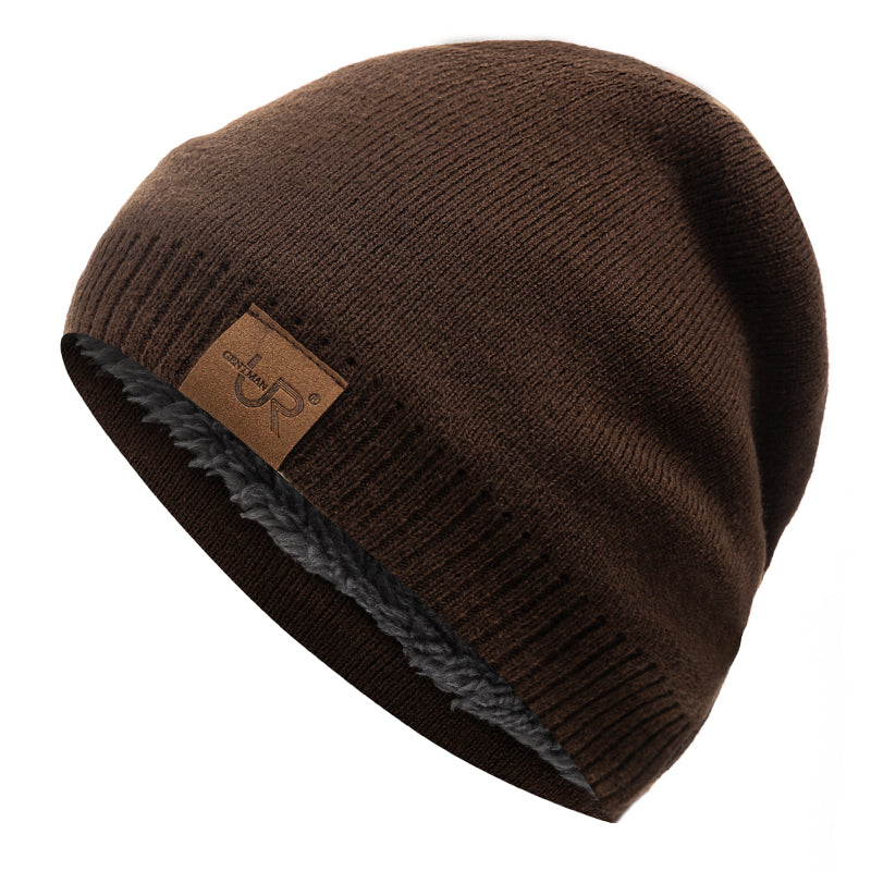 Solid Color Knitted Hats For Men And Women Unisex Labal Winter Beanie Cap Outdoor Sports Hat With F 10