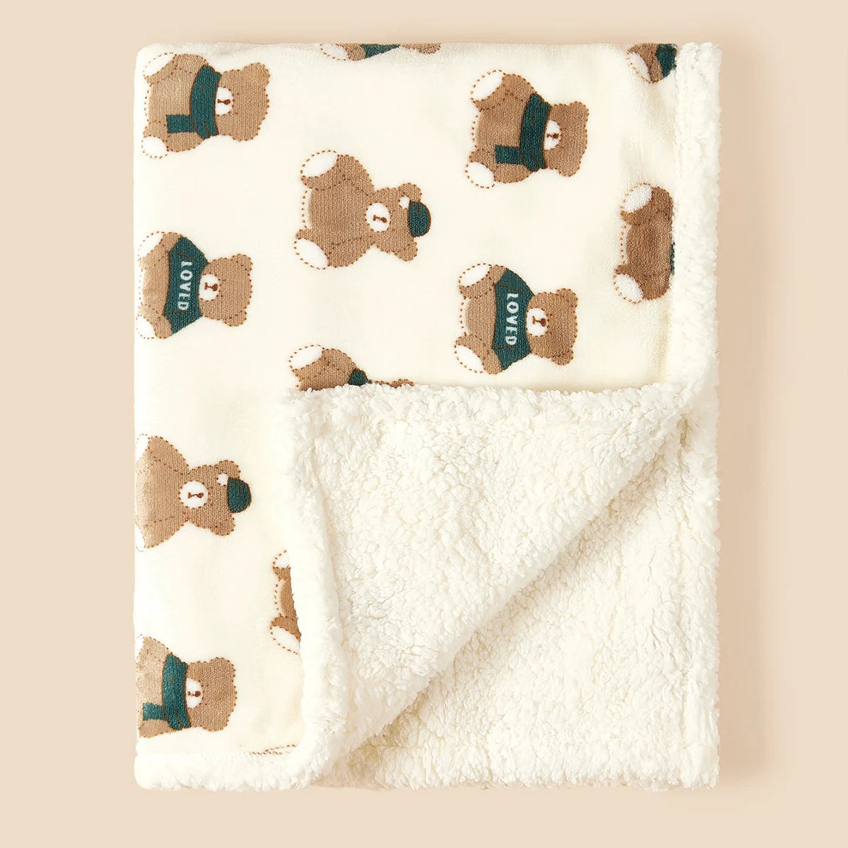 Baby Swaddle Wrap Winter Baby Blanket Soft Flannel Lamb Fleece Quilt For Newborn 6