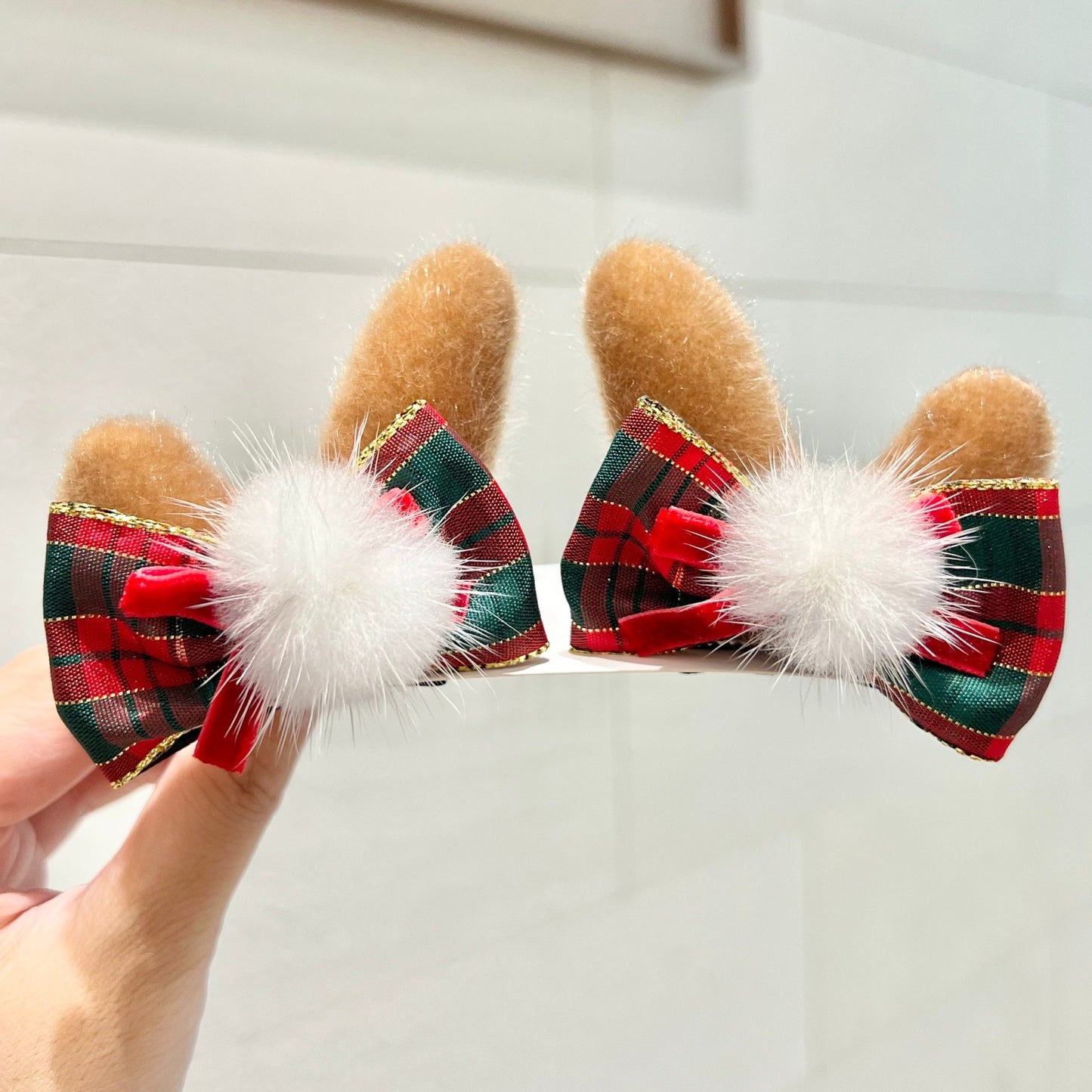Kawaii Christmas Ear Hair Clip Santa Snowman Xmas Party Barrettes For Kids Cosplay Headwear 11