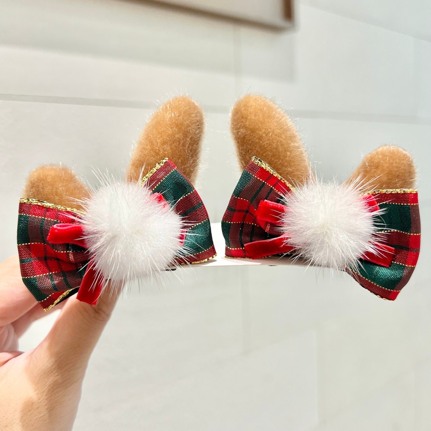 Kawaii Christmas Ear Hair Clip Santa Snowman Xmas Party Barrettes For Kids Cosplay Headwear 11