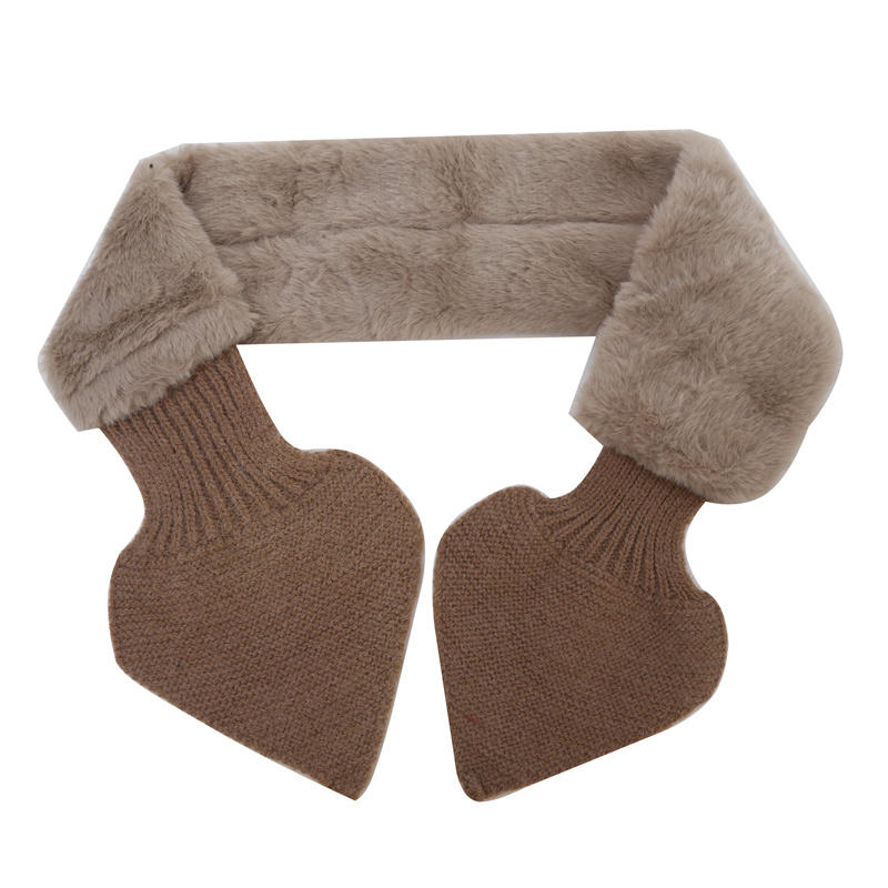 All-Match Knitted Scarf for Women, Soft Winter Shawl, Female Cross Straps Neck Scarf, Sweet Girls Autumn Winter Scarf