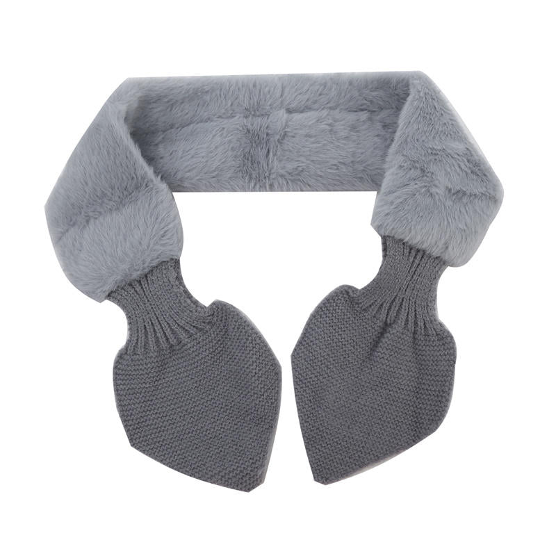 All-Match Knitted Scarf for Women, Soft Winter Shawl, Female Cross Straps Neck Scarf, Sweet Girls Autumn Winter Scarf