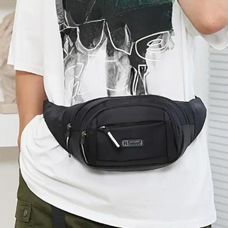 Waterproof Sports Mobile Phone Bag, Large-capacity Men Waist Bag, Casual Oxford Anti-theft Chest Bag for Outdoor Travel
