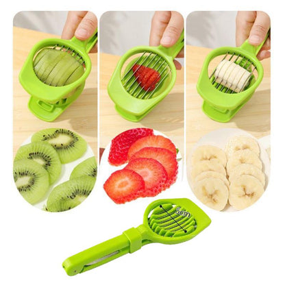 Portable Manual Fruit Vegetable Slicer, Salad Cutter Chopper, Home Kitchen Tool Accessory