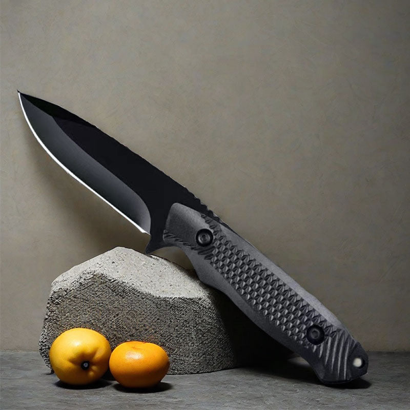 High Hardness 1pc Stainless Steel Pocket Knife with Sheath, Portable BBQ Peel Knife for Outdoors