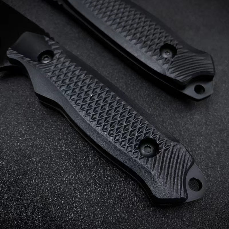 High Hardness 1pc Stainless Steel Pocket Knife with Sheath, Portable BBQ Peel Knife for Outdoors