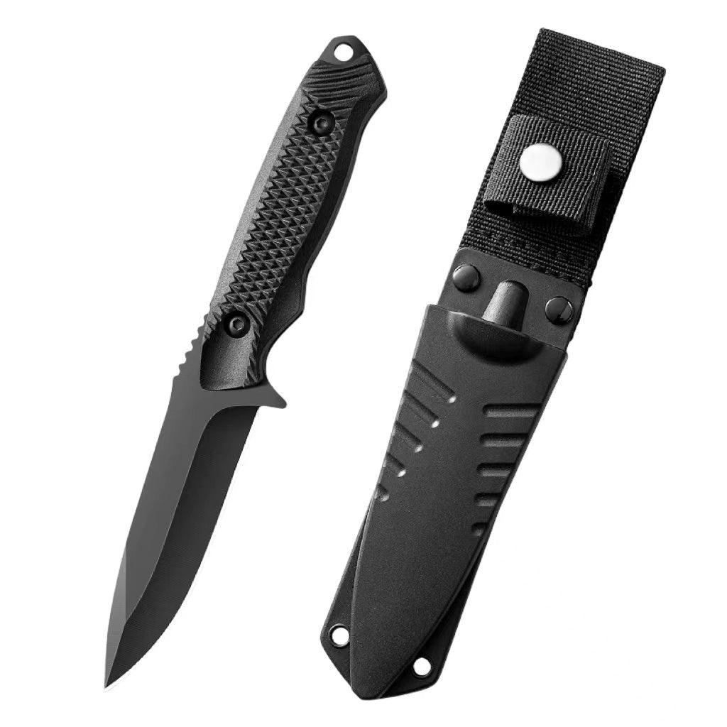 High Hardness 1pc Stainless Steel Pocket Knife with Sheath, Portable BBQ Peel Knife for Outdoors