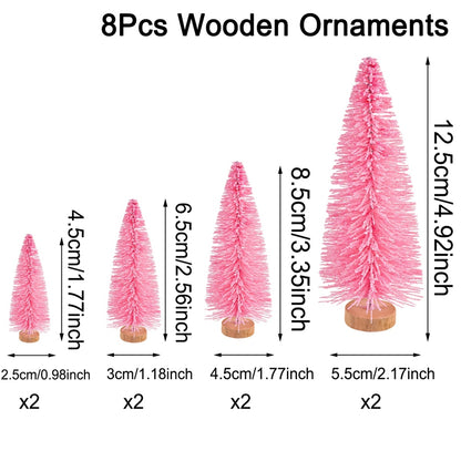 Mini Wooden Christmas Tree, Artificial Tabletop Xmas Tree for Decorations