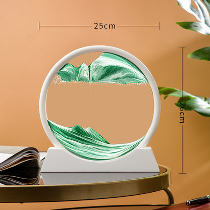 Flowing Sand Painting, Hourglass Quicksand Craft, Round Glass Decor