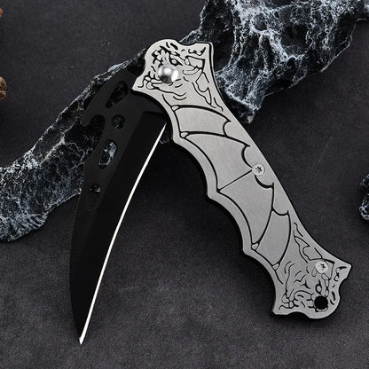 Sharp Outdoor Tactical Folding Knife, High Hardness Stainless Steel Survival Pocket Knife for Hiking and Camping