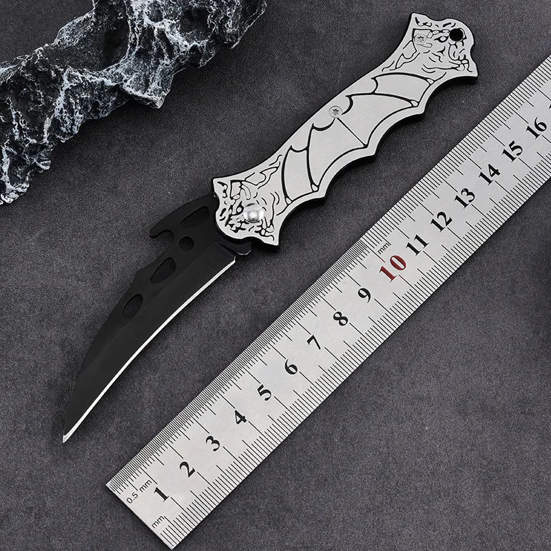 Sharp Outdoor Tactical Folding Knife, High Hardness Stainless Steel Survival Pocket Knife for Hiking and Camping