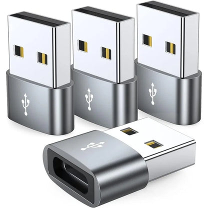 USB C Female to USB Male Adapter, Type C to USB A Charger Cable Converter