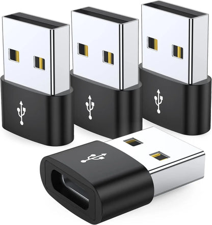 USB C Female to USB Male Adapter, Type C to USB A Charger Cable Converter