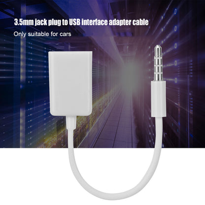 Male Jack Plug To USB Female AUX Audio Cable Converter Adaptor Cord USB To Audio Adaptor 2