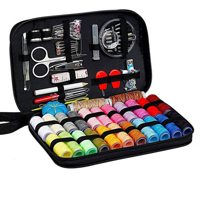 Sewing Kit with Threads, Needles Storage Bag, Scissors, DIY Embroidery Sewing Box Set