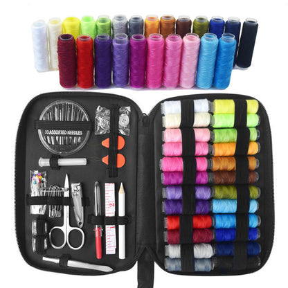 Sewing Kit with Threads, Needles Storage Bag, Scissors, DIY Embroidery Sewing Box Set