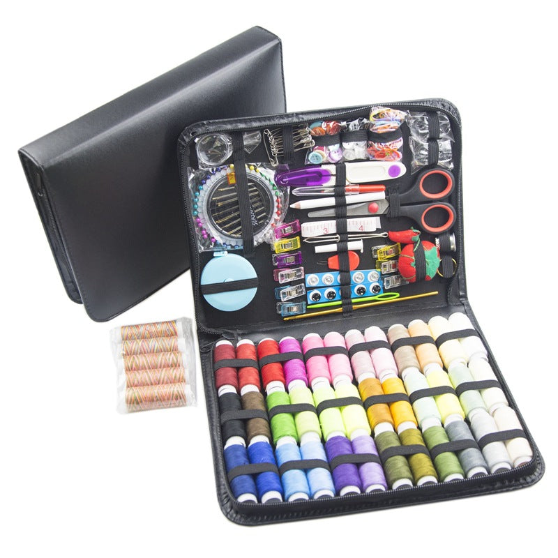 Sewing Kit with Threads, Needles Storage Bag, Scissors, DIY Embroidery Sewing Box Set