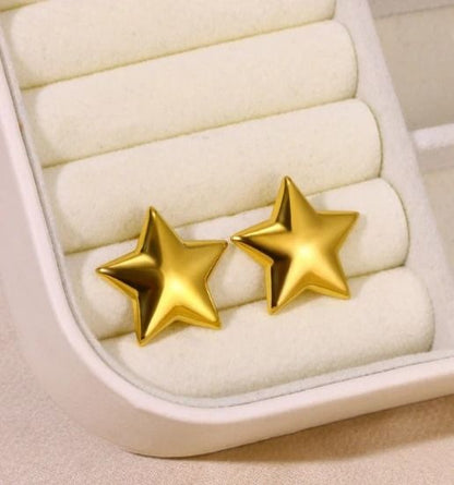 Stainless Steel Star Hoop Earrings 10