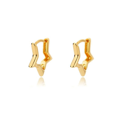 Stainless Steel Star Hoop Earrings 6
