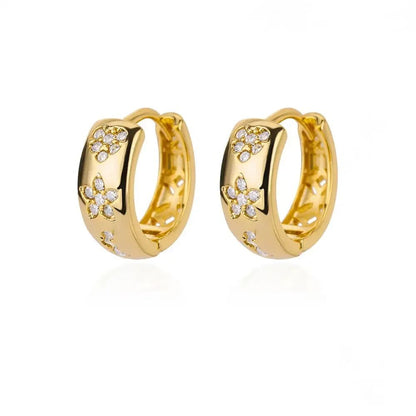Stainless Steel Star Hoop Earrings 21