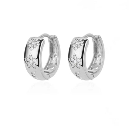Stainless Steel Star Hoop Earrings 22