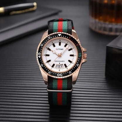 Nylon Strap Calendar Quartz Watch 2