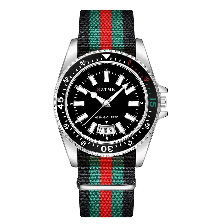 Nylon Strap Calendar Quartz Watch 9