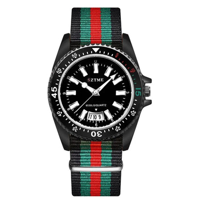 Nylon Strap Calendar Quartz Watch 10